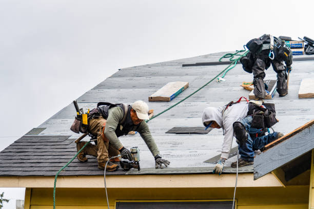 Professional Storm Damage Roof Repair technician working in El Granada, CA